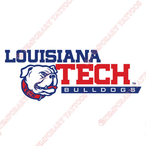 Louisiana Tech Bulldogs Customize Temporary Tattoos Stickers NO.4856